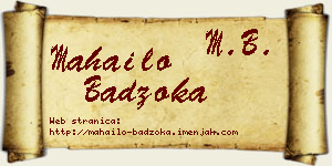 Mahailo Badžoka vizit kartica